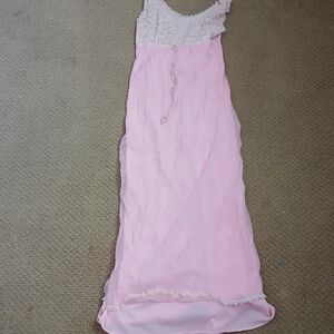 Elegant Pink Lace Dress